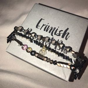 Black beaded Erimish Apple Watch band